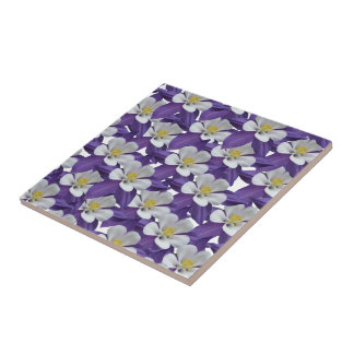 Columbine Flower Pattern Tile