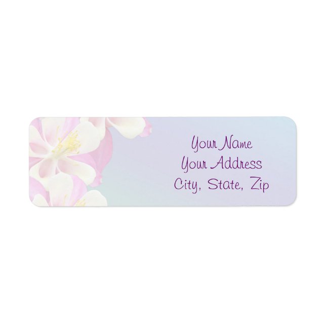 Columbine Flower Pink & White (Front)