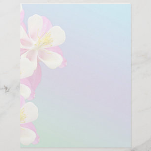 Columbine Flower Pink & White