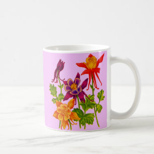 columbine flowers coffee mug