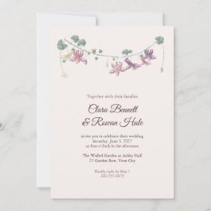 Columbine Garden Wedding Invitation