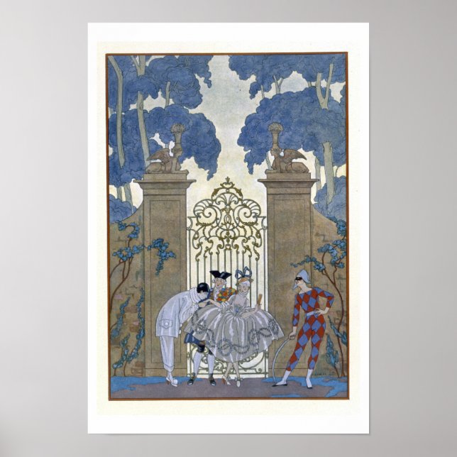 Columbine, illustration for 'Fetes Galantes' by Pa Poster (Front)