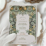 Columbine Morris Victorian Vintage Wedding<br><div class="desc">Discover the enchantment of a Victorian-themed wedding with this elegant invitation, inspired by the legendary designer William Morris. During the Victorian era, weddings were more than mere ceremonies; they symbolised the unity and growth that binds two lives together. The intertwined greenery and florals in this design reflect these timeless themes,...</div>