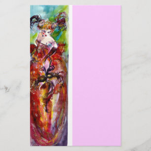 COLUMBINE, red blue green pink Stationery