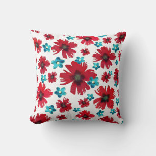 Columbines & Carnations Cushion