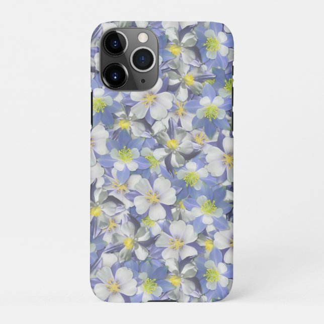 Columbines Seamless Pattern iPhone Case (Back)