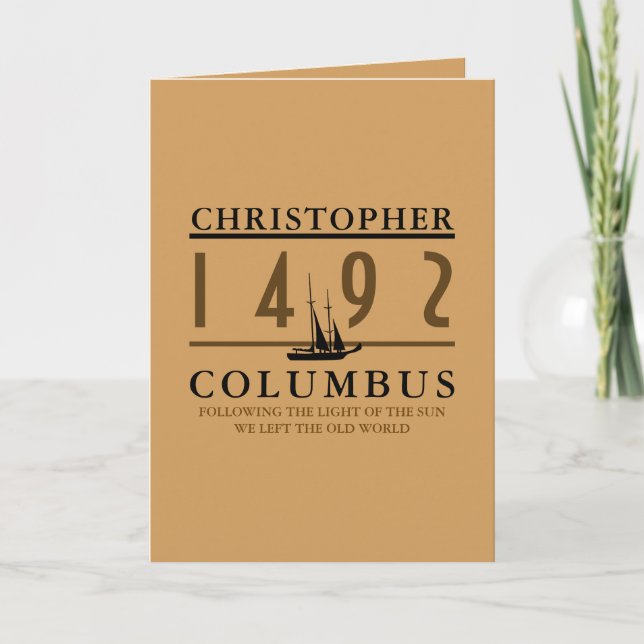 Columbus 1492 card (Front)