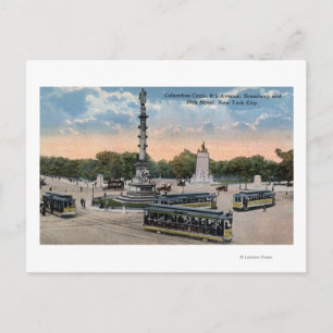 Columbus Circle & 8th Ave. Postcard