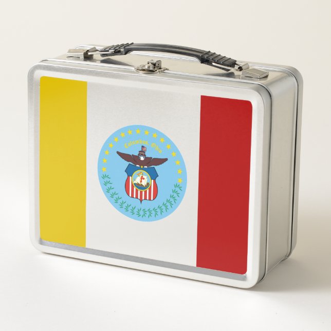 Columbus city flag metal lunch box (Front)