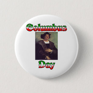 Columbus Day 6 Cm Round Badge