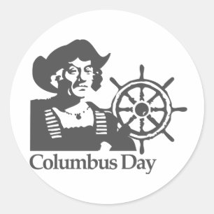 Columbus Day Classic Round Sticker