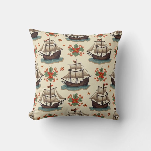 Columbus Day Cushion (Front)