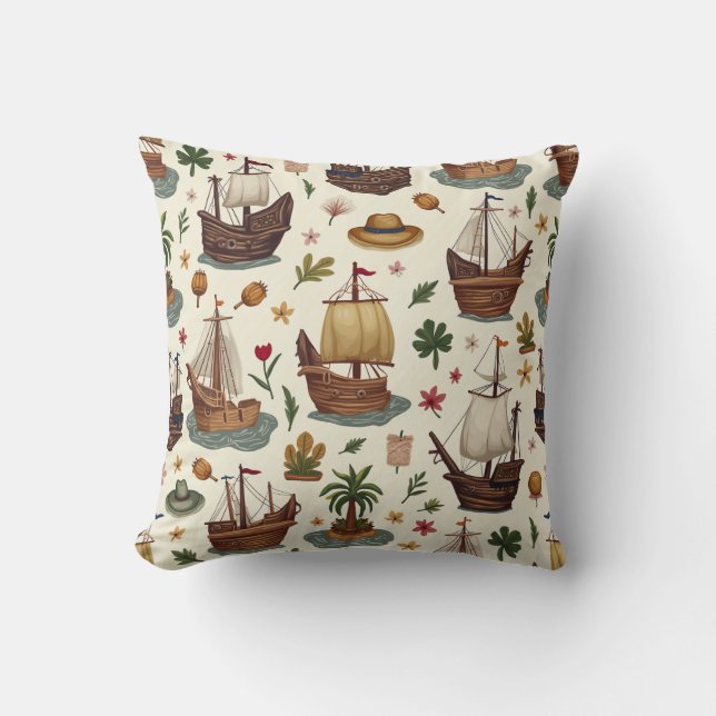 Columbus Day Cushion (Front)