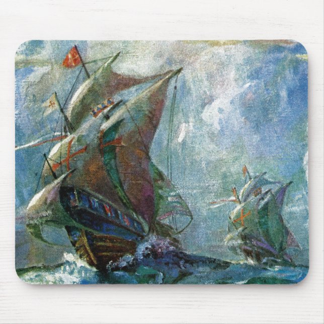 Columbus Day Mouse Pad (Front)