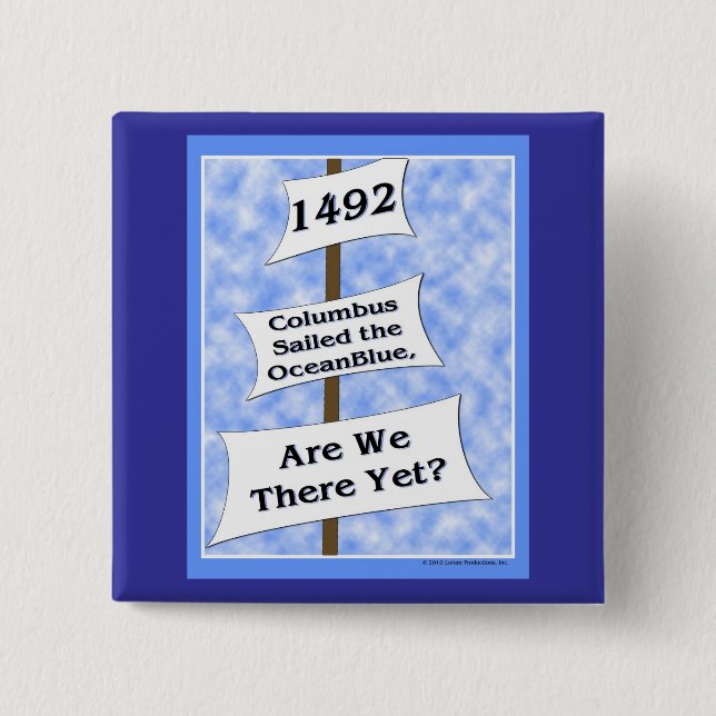 Columbus Day Pin (Front)