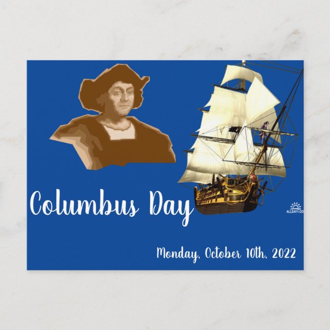 Columbus day postcard (Front)