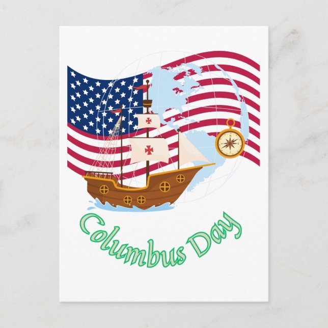 Columbus Day Postcard (Front)