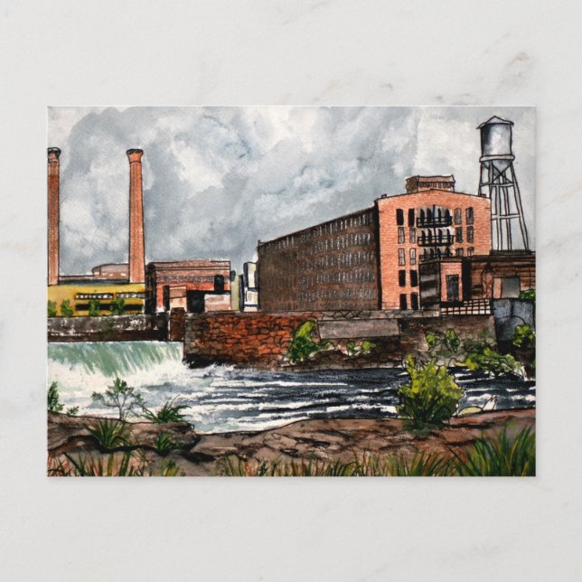 Columbus GA Phenix City AL landscape painting gift Postcard (Front)