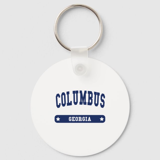 Columbus Georgia College Style tee shirts Key Ring (Front)