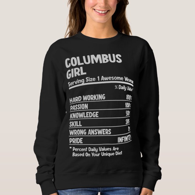 Columbus Girl Sweatshirt (Front)