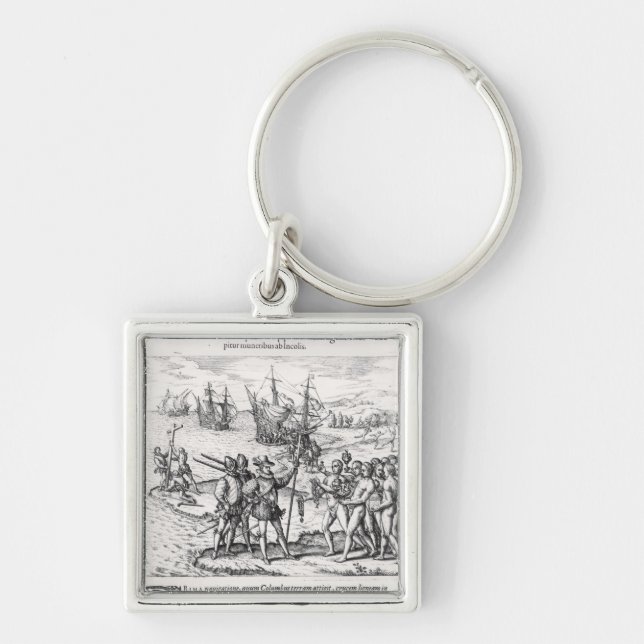 Columbus in What Was First Called India Key Ring (Front)