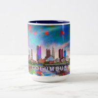 Columbus Ohio Abstract Skyline