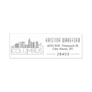 Columbus, Ohio City Custom Address Self-inking Self-inking Stamp