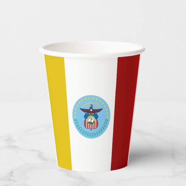 Columbus (Ohio) city flag paper cups (Front)
