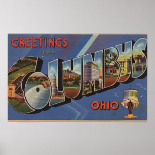 Columbus, Ohio - Large Letter Scenes 3 Poster