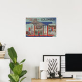 Columbus, Ohio - Large Letter Scenes Poster (Home Office)