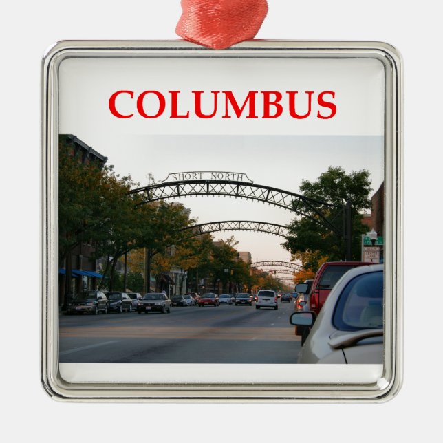 Columbus Ohio Metal Tree Decoration (Front)