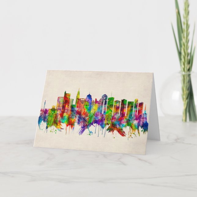 Columbus Ohio skyline Holiday Card (Front)