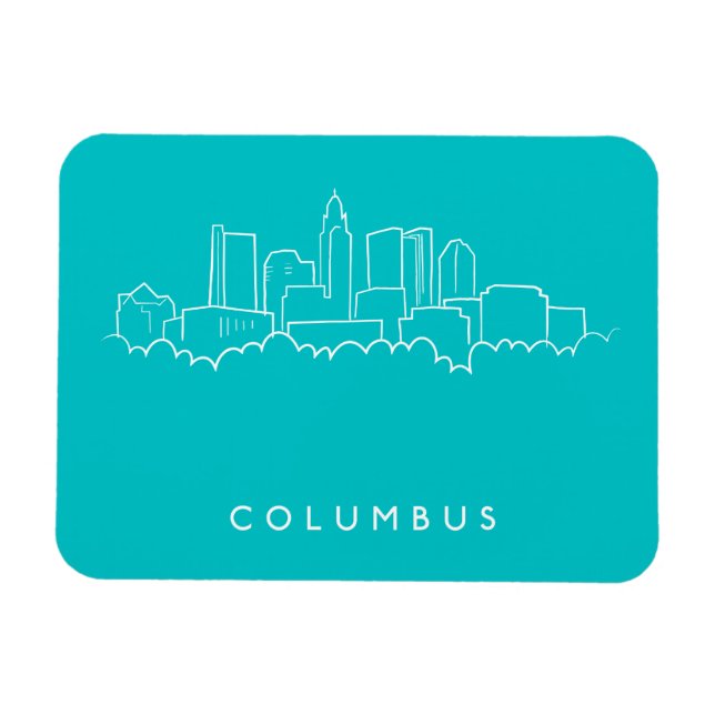 Columbus, Ohio Skyline Magnet (Horizontal)