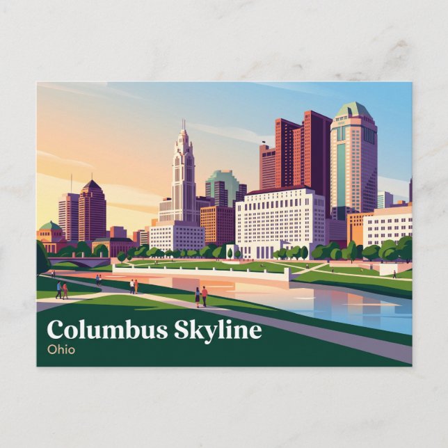 Columbus Ohio Skyline Postcard (Front)