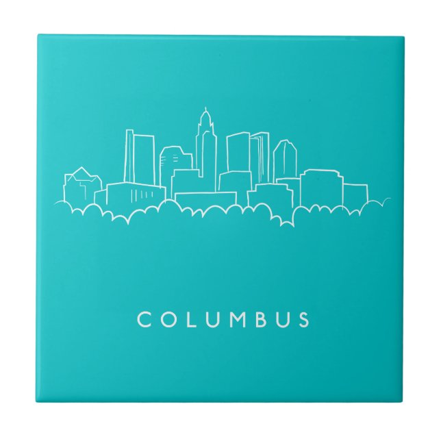 Columbus, Ohio Skyline Tile (Front)