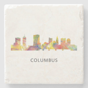 COLUMBUS, OHIO SKYLINE WB1 - STONE COASTER
