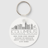 Columbus, Ohio Stylised Skyline Custom Slogan