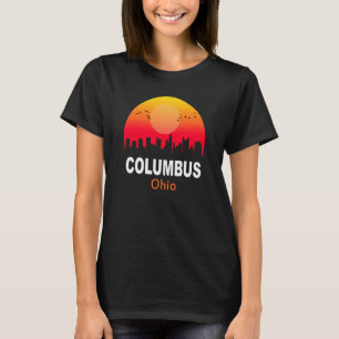 Columbus Ohio Vintage Sunset Retro City State USA T-Shirt