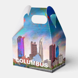 Columbus Skyline Abstract Art Favour Box