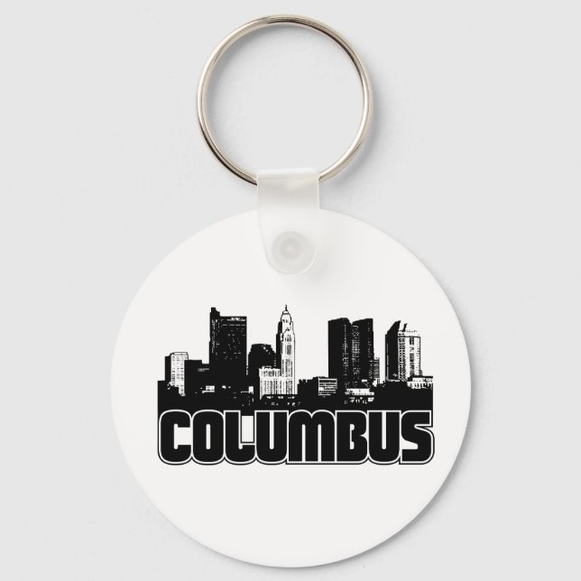 Columbus Skyline Key Ring (Front)