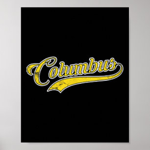 Columbus Soccer Fan Vintage Poster