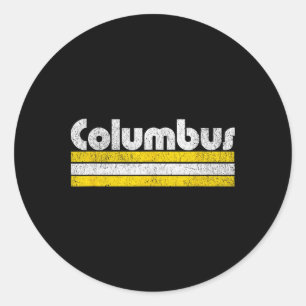 Columbus Soccer Vintage City Classic Round Sticker