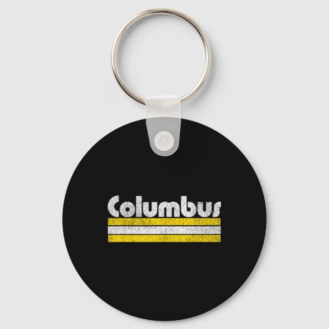 Columbus Soccer Vintage City  Key Ring (Front)