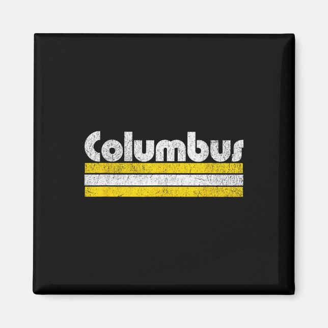Columbus Soccer Vintage City  Magnet (Front)