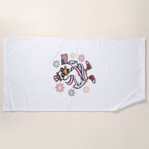 Columbus Soccer Vintage Engraving Shirt Design_1 Beach Towel