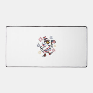Columbus Soccer Vintage Engraving Shirt Design_1 Desk Mat