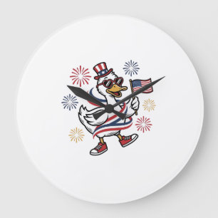 Columbus Soccer Vintage Engraving Shirt Design_1 Large Clock