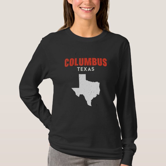 Columbus Texas USA State America Travel Texas T-Shirt (Front)