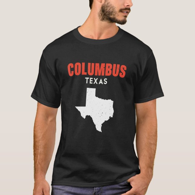 Columbus Texas USA State America Travel Texas T-Shirt (Front)
