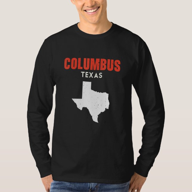 Columbus Texas USA State America Travel Texas T-Shirt (Front)